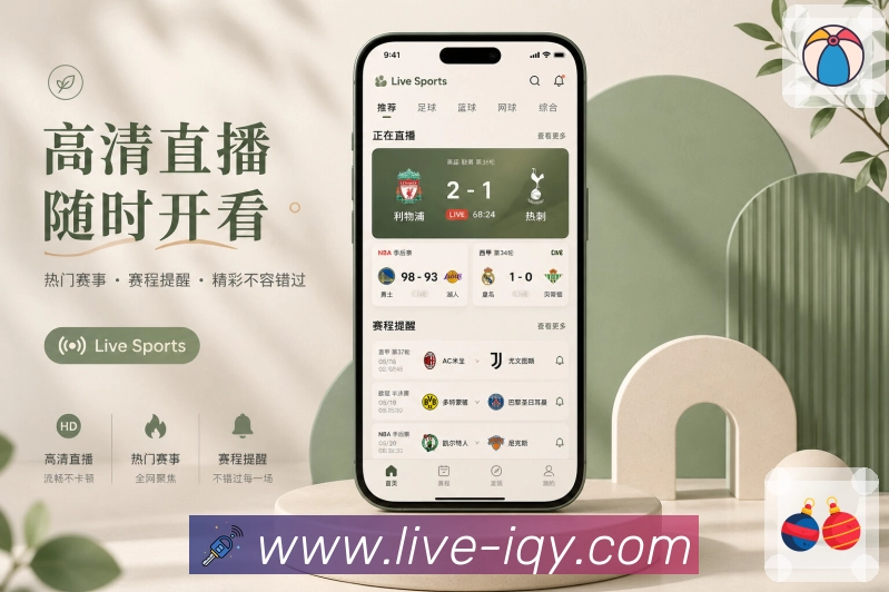 <strong>爱奇艺体育</strong>App 首页内容页面